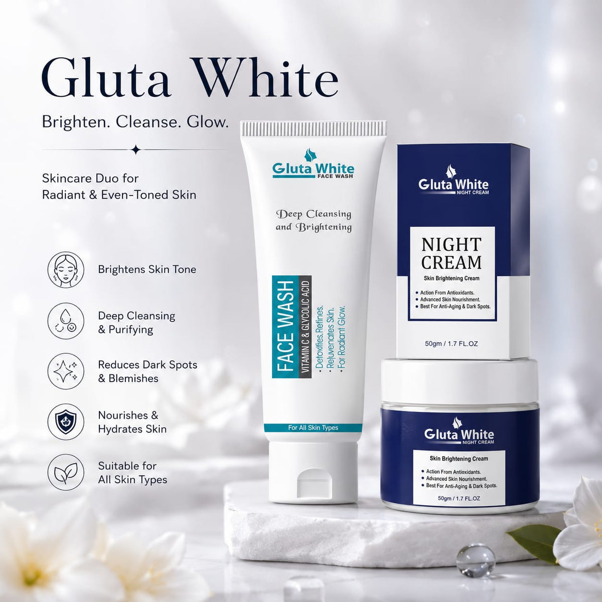 Gluta White – Brighten Cleanse Glow bundle deal